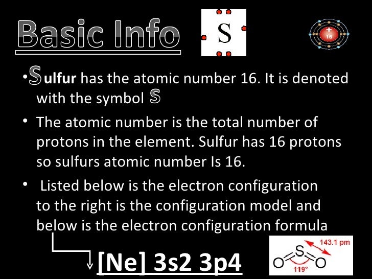 electron configuration full n Sulfur