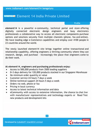 Element14 India Private Limited, Bengaluru | PDF