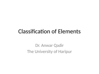 Elemental Class elemental classes.pptx in a geochemistry | PPTX