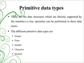 Elementary data organisation | PPT