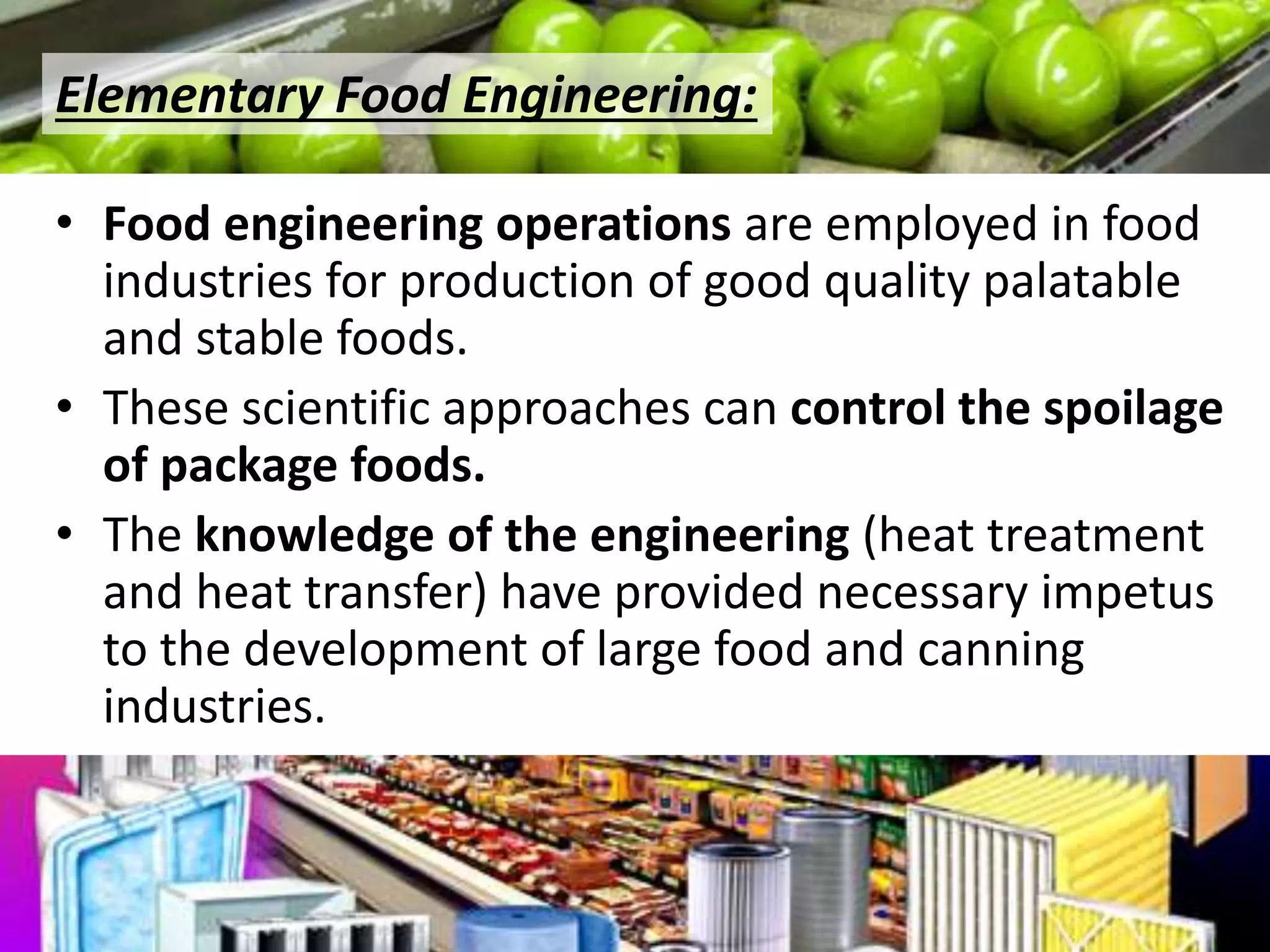 Elementary Food Engineering | PPTX | Home Appliances | Home & Garden