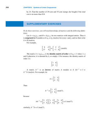 y/400
 − 388 (5.7)
By the division algorithm, y = 100C + D, where 0 ≤ D  100, so C denotes the
number of centuries in y and D the leftover:
C =  