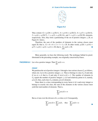 (y − 1)/400
 (mod 7) (5.12)
where 0 ≤ x ≤ 6. (G. L. Ritter, 1977) Using this formula,
determine the first day in each year.
21. 2000 22. 2020
23. 2076 24. 3000
The number of Friday-the-thirteenths in a given year y
can be computed using formula (5.12) and Table 5.8.
For example, suppose that January 1 of a year falls on
a Sunday (0). If it is not a leap year, there will be two
Friday-the-thirteenths: January 13 and October 13; if it is
a leap year, there will be three: January 13, April 13, and
July 13. Compute the number of Friday-the-thirteenths in
each year.
Code, x January 1 Nonleap Year, y Leap Year, y
0 Sunday January, January, April,
October July
1 Monday April, July September,
December
2 Tuesday September, June
December
3 Wednesday June March,
November
4 Thursday February, March, February,
November August
5 Friday August May
6 Saturday May October
Table 5.8
 