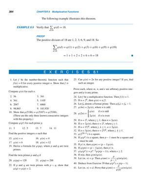 288 CHAPTER 5 Congruence Applications
25. 2000 26. 2020
27. 2076 28. 3076
(Easter Sunday) The date for Easter Sunday in any
year y can be computed as follows. Let a = y mod 19,
b = y mod 4, c = y mod 7, d = (19a + 24) mod 30, e =
(2b + 4c + 6d + 5) mod 7, and r = 22 + d + e. If r ≤ 31,
then Easter Sunday is March r; otherwise, it is April
[r (mod 31)]. Compute the date for Easter Sunday in each
year.
29. 1996 30. 2000
31. 2076 32. 3000
We can calculate the day of the week for the rth day of an
arbitrary month m in year y in the Gregorian calendar by
a different formula
d ≡  