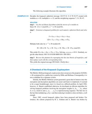 8.2 The Tau and Sigma Functions 365
42. Deduce from Exercise 41 that ϕ is multiplicative.
Prove each, where n and e are positive integers.
43. ϕ(n2) = nϕ(n)
44. ϕ(n3) = n2ϕ(n)
45. ϕ(ne) = ne−1ϕ(n)
46. Using Exercise 29, compute ϕ(256) and ϕ(4096).
Evaluate each using Exercise 41.
47. ϕ(48) 48. ϕ(90)
49. ϕ(375) 50. ϕ(1690)
Evaluate each using Exercise 45.
51. ϕ(16) 52. ϕ(81)
53. ϕ(2401) 54. ϕ(1728)
Let S(n) denote the sum of the positive integers ≤ n
and relatively prime to it. Compute S(n) for each value
of n.
55. 6 56. 8 57. 9 58. 12
59. Using Exercises 55–58, predict a formula for S(n).
Let m and n be positive integers and p a prime. Prove each.
60. Let n ≡ 0 (mod 4). Then ϕ(n/2) = ϕ(n)/2.
61. If n − 1 and n + 1 are twin primes, then ϕ(n/2) ≤ n.
(H. Demir, 1960)
62. ϕ

m
n

=
ϕ(m)
ϕ(n)
if and only if m = nk, where
(n,k) = 1. (L. Marvin, 1975)
63. There are infinitely many positive integers n such that
ϕ(n) = n/3, but none such that ϕ(n) = n/4.
 
8.2 The Tau and Sigma Functions
We now turn to two additional number-theoretic functions: τ (tau) and σ (sigma).
We will show that both are multiplicative and will derive formulas for τ(n) and σ(n)
using the canonical decomposition of n. Both functions are employed in the study of
perfect numbers, as you will see in the next section.
Let us begin with the definition of the tau function.
The Tau Function
Let n be a positive integer. Then τ(n) denotes the number of positive factors of n;
that is,
τ(n) =

d|n
1
The following example illustrates this simple definition.
EXAMPLE 8.10 Evaluate τ(18) and τ(23).
SOLUTION
• The positive divisors of 18 are 1, 2, 3, 6, 9, and 18, so τ(18) = 6.
• 23, being a prime, has exactly two positive divisors, so τ(23) = 2. 
 