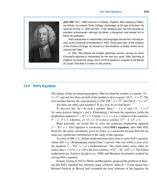 520 CHAPTER 11 Quadratic Congruences
Since the LHS and 2S are even, it follows that S(p, q) − ν is even. Therefore,
(−1)S(p,q)−ν = 1; that is, (−1)S(p,q) = (−1)ν.
But, by Gauss’ lemma, (q/p) = (−1)ν. Therefore, (q/p) = (−1)S(p,q). Similarly,
(p/q) = (−1)S(q,p). Therefore,
(p/q)(q/p) = (−1)S(q,p)
· (−1)S(p,q)
= (−1)S(q,p)+S(p,q)
= (−1)
p−1
2 · q−1
2 , by Lemma 11.2
This concludes the proof. 
The law of quadratic reciprocity can be restated in a more practical form, as the
following corollary shows.
COROLLARY 11.7 Let p and q be distinct odd primes. Then
(q/p) =

(p/q) if p ≡ 1 (mod4) or q ≡ 1 (mod4)
−(p/q) if p ≡ q ≡ 3 (mod4)
PROOF
If p ≡ 1 (mod4), then (p − 1)/2 is even; so (p − 1)(q − 1)/4 is even. Therefore,
by the law of quadratic reciprocity, (p/q)(q/p) = 1. But (p/q) = ±1 = (q/p), so
(q/p) = (p/q). Similarly, if q ≡ 1 (mod4), then (q/p) = (p/q).
On the other hand, assume that p ≡ q ≡ 3 (mod4). Then (p − 1)/2,(q − 1)/2,
and hence (p − 1)/2 · (q − 1)/2 are odd. Therefore, again by the law of quadratic
reciprocity, (p/q)(q/p) = −1. Thus, (q/p) = −(p/q). 
For example, since 17 ≡ 1 (mod4), (17/29) = (29/17); and since 23 ≡
3 (mod4) and 47 ≡ 3 (mod4), (23/47) = −(47/23).
Corollary 11.7, together with Theorems 11.4 and 11.6, and Corollaries 11.2 and
11.4, can be applied to evaluate any Legendre symbol (a/p), where p is an odd prime
and p  a, as the following example illustrates. It demonstrates the power of the law
of quadratic reciprocity.
EXAMPLE 11.18 Compute (152/43) and (3797/7297).
SOLUTION
• Notice that 152 ≡ 23 (mod43), so (152/43) = (23/43). Since 23 ≡ 3 (mod4)
and 43 ≡ 3 (mod4), by Corollary 11.7, (23/43) = −(43/23) = −(20/23) =
−(4/23)(5/23) = −(5/23) = 1. Therefore, (152/43) = (23/43) = 1. [Con-
sequently, the congruence x2 ≡ 152 (mod43) is solvable.]
 