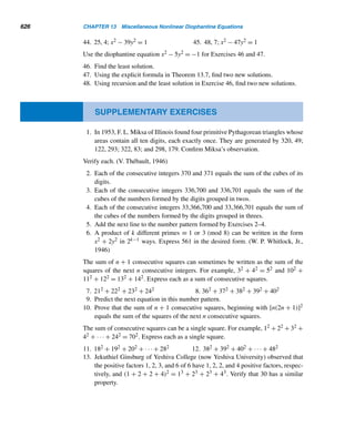 11.4 The Jacobi Symbol 533
and
(n/m) =
r

i=1
(n/pi)ai =
r

i=1
 s

j=1
(qj/pi)bjai

=
r

i=1
s

j=1
(qj/pi)bjai
Therefore,
(m/n)(n/m) =
r

i=1
s

j=1
[(pi/qj)(qj/pi)]aibj
=
r

i=1
s

j=1

(−1)
pi−1
2 ·
qj−1
2
aibj
= (−1)

i

j
aibj
 pi−1
2
 qj−1
2

= (−1)
	
i
ai(
pi−1
2 )

	
j
bj(
qj−1
2 )


= (−1)
m−1
2 · n−1
2 , by Lemma 11.3
This concludes the proof. 
The following two examples demonstrate the power of this generalized version.
EXAMPLE 11.25 Using the generalized law of quadratic reciprocity, compute the Jacobi symbol
(221/399).
SOLUTION
By the generalized law of quadratic reciprocity,
(221/399) = (−1)
221−1
2 · 399−1
2 (399/221) = (399/221)
= (178/221) = (2/221)(89/221) (11.13)
By Theorem 11.12, (2/221) = (−1)(2212−1)/8 = −1.
By the generalized law of quadratic reciprocity,
(89/221) = (−1)
89−1
2 · 221−1
2 (221/89)
= (221/89) = (43/89)
= (−1)
43−1
2 · 89−1
2 (89/43)
= (89/43) = (3/43)
= (−1)
3−1
2 · 43−1
2 (43/3)
 