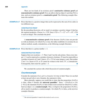 Chapter Summary 543
Solve each congruence, if possible.
(Hint: Use Exercises 1–4.)
30. x2 ≡ 4 (mod140) 31. x2 ≡ 23 (mod308)
32. x2 ≡ 43 (mod1768) 33. x2 ≡ 13 (mod1156)
34. x2 ≡ 5 (mod5324) 35. x2 ≡ 17 (mod2888)
Assuming that the congruence x2 ≡ a (modm) is solvable,
find the number of solutions for the indicated value of m,
where p,q, and r are distinct odd primes, and a is an inte-
ger with (a, pqr) = 1.
36. m = pq 37. m = p2
38. m = 4pq 39. m = pqr
40. m = p2q3r4 41. m = 8p2q3r4
Let m = 2e0
k

i=1
p
ei
i be the canonical decomposition of m
and (a,m) = 1. Assuming that x2 ≡ a (modm) is solv-
able, find its number of solutions in each case.
42. e0 = 0 43. e0 = 1
44. e0 = 2 45. e0 ≥ 3
Prove each.
46. The square of every odd integer is congruent to 1
modulo 8.
47. Let a and b be two positive integers and p an
odd prime such that ab ≡ 1 (modp). Then (a/p) =
(b/p).
48. Let p be an odd prime. Then the congruence 2x2 +
1 ≡ 0 (modp) is solvable if and only if p ≡ 1 or
p ≡ 3 (mod8). (Hint: Use Exercise 47.)
49. Let p be a prime  3. Then 3x2 + 1 ≡ 0 (modp) if
and only if p ≡ 1 (mod6).
50. Let α be a solution of x2 ≡ a (modpn), where p is
an odd prime and p  a. Show that pn − α is also a
solution.
51. Let p be an odd prime and a an integer such that
p  a. If the congruence x2 ≡ a (modpn) is solvable,
it has exactly two solutions, where n ≥ 2.
(Hint: Use Exercise 50.)
52. Let n be a positive integer and a = 2bc ≡
0 (mod2n), where b and c are odd integers. Then
the congruence x2 ≡ a (mod2n) is not solvable.
53. Let α be a solution of x2 ≡ a (mod2n), where n ≥ 3
and a ≡ 1 (mod8). Then 2n − α and 2n−1 ± α are
also solutions.
54. The congruence x2 ≡ a (mod2n), where n ≥ 3 and
a ≡ 1 (mod8) has exactly four incongruent solu-
tions. (Hint: Use Exercise 53.)
 
X CHAPTER SUMMARY
In this chapter, we explored the theory of quadratic congruences via the concept of a
quadratic residue, and established several criteria for determining the solvability of
the congruence x2 ≡ a (modp), where p is an odd prime and p  a. The congruence
has either two or no incongruent solutions.
Quadratic Residue
• An integer a is a quadratic residue of a positive integer m, where (a, m) = 1,
if x2 ≡ a (modm) has a solution; otherwise, it is a quadratic nonresidue.
(p. 497)
• Every odd prime p has exactly (p − 1)/2 quadratic residues and exactly
(p − 1)/2 quadratic nonresidues. (p. 498)
 