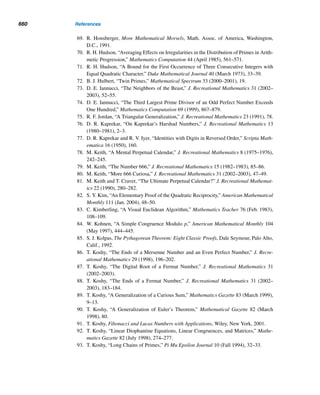 12.2 Infinite Continued Fractions 567
Srinivasa Aiyangar Ramanujan (1887–1920), the greatest Indian mathemati-
cian, was born in Erode, near Madras, the son of a bookkeeper at a cloth store
in Kumbakonam. After two years of elementary school, he transferred to the high
school at age seven. At ten, he placed first in the district primary examination.
In 1903, his passion for mathematics was sparked when he borrowed a copy of
George Schoobridge Carr’s A Synopsis of Elementary Results in Pure and Ap-
plied Mathematics from a university student. Without any formal training or out-
side help, Ramanujan established the 6000 theorems in the book, stated without
proofs or any explanation, and kept their proofs in a notebook.
Graduating from high school in 1904, he entered the University of Madras on
a scholarship. However, his neglect of all subjects except mathematics caused Ramanujan to lose the scholarship
after a year, and he dropped out of college. He returned to the University after traveling through the countryside,
but never graduated. During this period, he pursued his passion, rediscovering previously known results and dis-
covering new ones in hypergeometric series and elliptic functions.
His marriage in 1909 compelled him to earn a living. Three years later, he secured a low-paying clerk’s job
with the Madras Port Trust. He published his first article in 1911 on Bernoulli numbers in the Journal of the Indian
Mathematical Society and two more the following year.
In 1913, Ramanujan began corresponding with the eminent English mathematician Godfrey H. Hardy of
Cambridge University. His first letter included more than 100 theorems, some without proofs. After examining
them carefully, Hardy concluded that “they could only be written down by a mathematician of the highest class;
they must be true because if they were not true, no one would have the imagination to invent them.”
Ramanujan arrived in Cambridge in 1914 with the help of a scholarship arranged by Hardy. During his five-
year stay, he and Hardy collaborated on a number of articles in the theory of partitions, analytic number theory,
continued fractions, infinite series, and elliptic functions.
In 1917, Ramanujan became seriously ill. He was incorrectly diagnosed with tuberculosis; however, it is now
believed that he suffered from a vitamin deficiency caused by his strict vegetarianism.
When Ramanujan was sick in a nursing home, Hardy visited him. Hardy told him that the number of the
cab he came in, 1729, was a “rather dull number” and he hoped that it wasn’t a bad omen. “No, sir,” Ramanujan
responded. “It is a very interesting number. It is the smallest number expressible as the sum of two cubes in two
different ways.”
In 1918, Ramanujan became one of the youngest members of the Fellow of the Royal Society and a fellow
of Trinity College.
Ramanujan returned to India the following year. He pursued his mathematical passion even on his deathbed.
His short but extremely productive life ended when he was only 32.
by Theorem 12.5, the sequence {c2n} is an increasing sequence that is bounded above
by c1, and the sequence {c2n+1} is a decreasing sequence that is bounded below
by c0. Consequently, both sequences have limits; that is, as n approaches infinity,
sequence {c2n} approaches a limit ; and the sequence {c2n+1} approaches a limit 	;
thus,
lim
n→∞
c2n =  and lim
n→∞
c2n+1 = 	
 