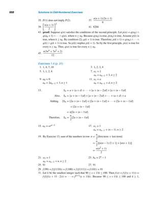 Chapter Summary 575
Continuing like this, we get
e = [2;1,2,1,1,4,1,1,6,1,1,8,...]
where the even partial quotients are separated by two 1s. 
Euler also showed that
e − 1
e + 1
= [0;2,6,10,14,18,...]
and
e2 − 1
e2 + 1
= [0;1,3,5,7,9,...]
E X E R C I S E S 12.2
Convert each into an infinite simple continued fraction.
1.
√
2 2.
√
3 3.
√
5
4.
√
12 5. π 6.
√
π
Compute the first five convergents of the continued frac-
tion for each.
7.
√
2 8.
√
3 9. π 10.
√
π
11. Using the continued fraction π = [3;7,15,1,292,
1,...], compute the value of π correct to eight deci-
mal places.
12. Using the continued fraction e = [2;1,2,1,1,4,1,1,
6,1,1,8,...], compute the value of e correct to six
decimal places.
13. Let cn denote the nth convergent of the continued
fraction [1;1,1,1,1,...], where n ≥ 1. Prove that
cn =
Fn+2
Fn+1
.
14. Prove that lim
n→∞
Fn+1
Fn
= α, the golden ratio.
Evaluate each simple infinite continued fraction.
15. [Fn;Fn,Fn,Fn,...] 16. [Ln;Ln,Ln,Ln,...]
 
X CHAPTER SUMMARY
In this chapter, we presented a brief introduction to the theory of continued fractions.
A continued fraction is simple if each partial quotient is an integer. We learned how
to identify rational and irrational numbers, using their continued fraction representa-
tions.
 