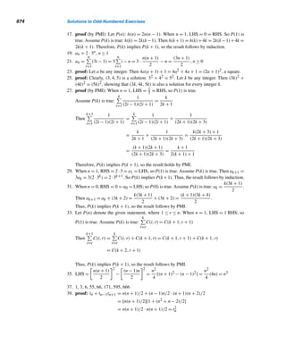 13.1 Pythagorean Triangles 581
Figure 13.2 A Greek stamp illustrating the Pythagorean theorem.
Pythagorean Triples
Let x and y denote the lengths of the legs of a right triangle and z the length of its
hypotenuse. Then, by the Pythagorean theorem, x, y, and z satisfy the diophantine
equation
x2
+ y2
= z2
(13.1)
The positive integral triplet x-y-z is called a Pythagorean triple. Thus, the task of
finding all Pythagorean triangles is the same as that of finding all Pythagorean triples.
Clearly, 3-4-5 is a Pythagorean triple. Because (3n)2 + (4n)2 = (5n)2, it follows
that 3n-4n-5n is also a Pythagorean triple for every positive integer n. Thus, there are
infinitely many Pythagorean triples.
For the curious-minded, there is a Pythagorean triplet that contains the beastly
number: 2162 + 6302 = 6662; it can also be written as (6 · 6 · 6)2 + (666 − 6 · 6)2 =
6662, as observed by M. Keith in 2002.
Pythagorean Triples and Fibonacci Numbers
We can digress briefly to discuss how Fibonacci numbers can be used to construct
Pythagorean triples. To this end, consider four consecutive Fibonacci numbers Fn,
Fn+1, Fn+2, and Fn+3. Let x = FnFn+3, y = 2Fn+1Fn+2, and z = F2
n+1 + F2
n+2. Then
x2 + y2 = z2 (see Exercise 4), so x-y-z is a Pythagorean triple.
For example, let n = 4. Then x = 3·13 = 39, y = 2·5·8 = 80, and z = 52 +82 =
89. Since 392 + 802 = 892, 39-80-89 is a Pythagorean triple.
Two Ancient Methods
Since m2 + [(m2 − 1)/2]2 = [(m2 + 1)/2]2, where m is odd, this formula yields
Pythagorean triples. The Pythagoreans are credited with its discovery.
 