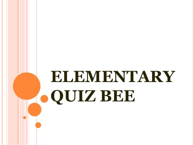 Science Math Elementary quiz bee