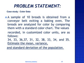 Elementary statistics for Food Indusrty | PPTX