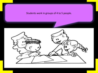 Students work in groups of 4 to 5 people.

 