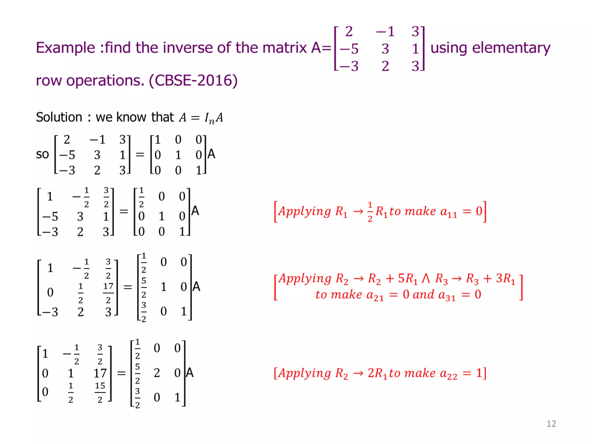 INVERSE OF MATRIX | PPT