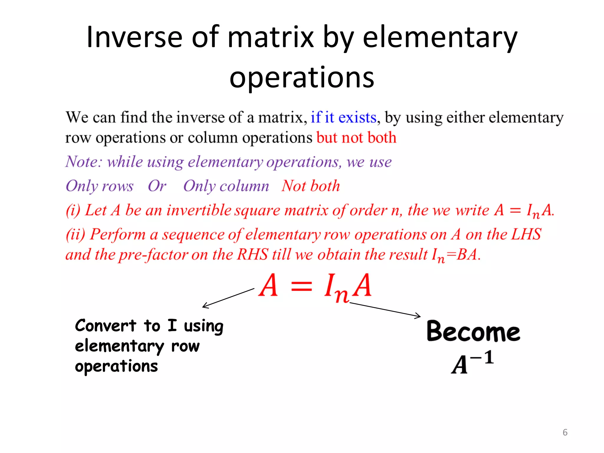 INVERSE OF MATRIX | PDF