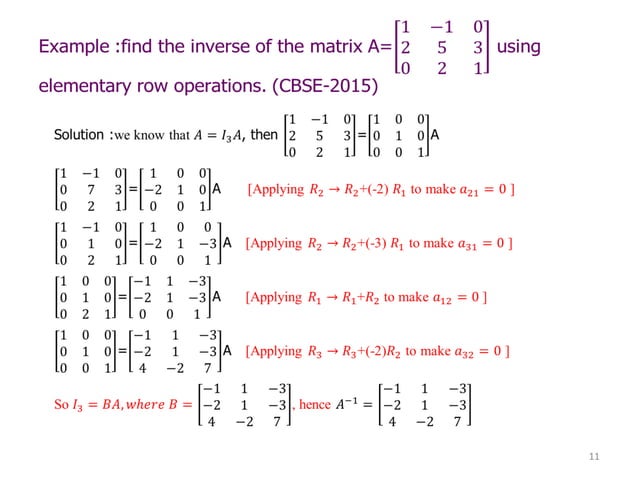 INVERSE OF MATRIX | PDF