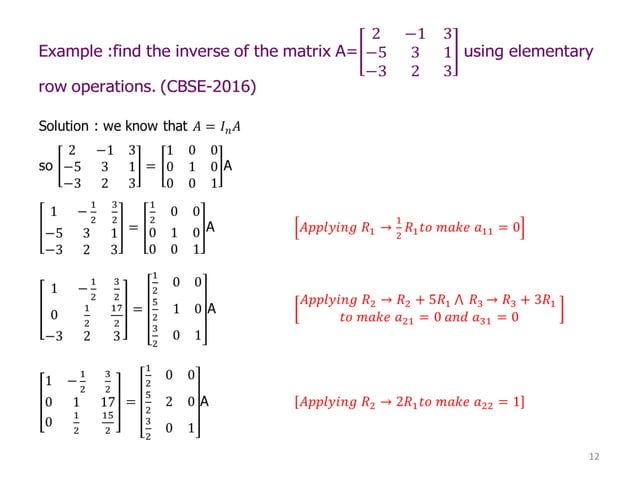 INVERSE OF MATRIX | PDF
