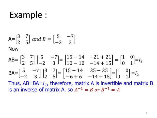 INVERSE OF MATRIX | PDF