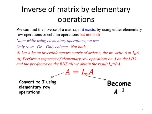 INVERSE OF MATRIX | PDF