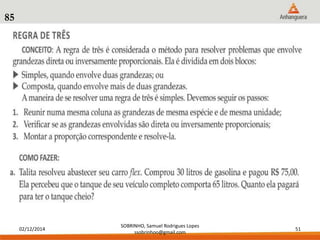 02/12/2014 
SOBRINHO, Samuel Rodrigues Lopes 
ssobrinhoo@gmail.com 
51 
85 
 