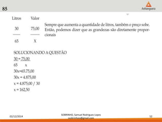 02/12/2014 
SOBRINHO, Samuel Rodrigues Lopes 
ssobrinhoo@gmail.com 
52 
85 
 