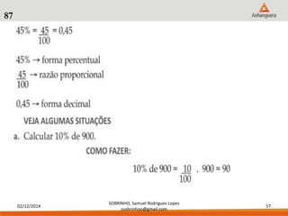 02/12/2014 
SOBRINHO, Samuel Rodrigues Lopes 
ssobrinhoo@gmail.com 
57 
87 
 