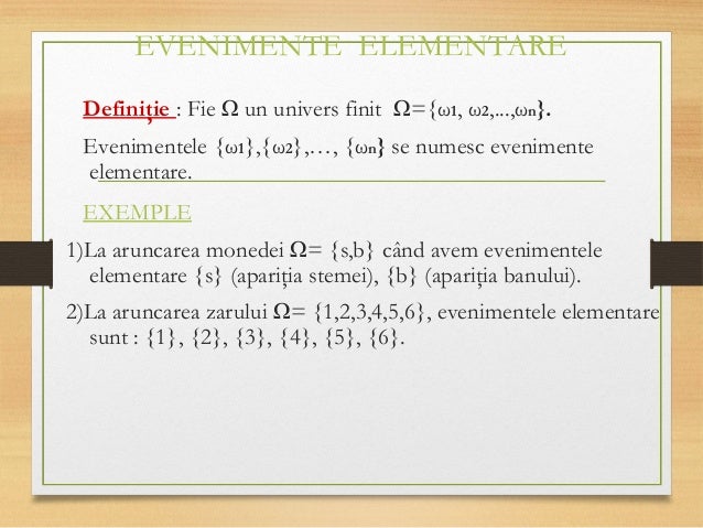 Elemente De Statistica Matematica È™i Probabilitatea