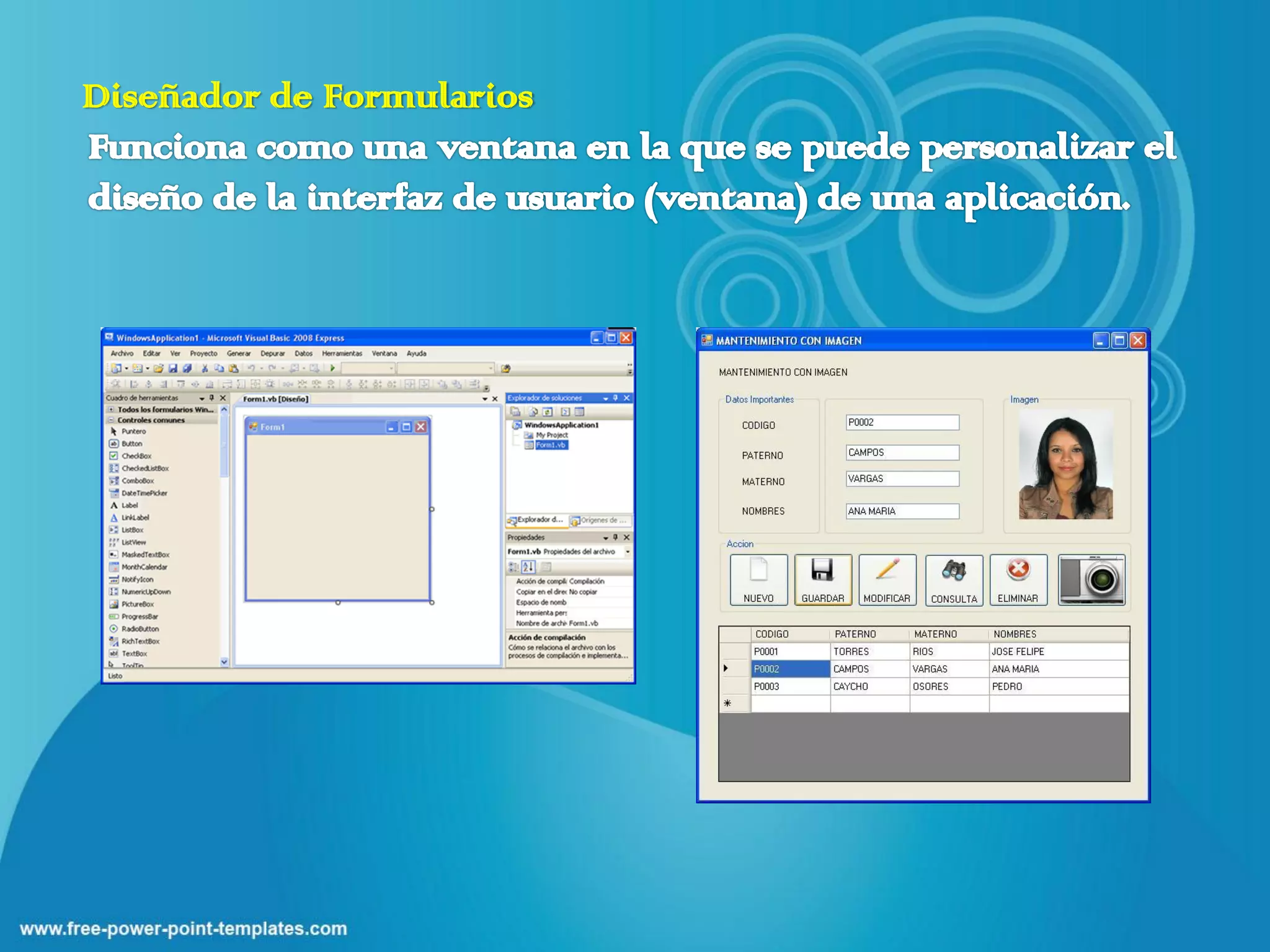 Diseñador de Formularios
 