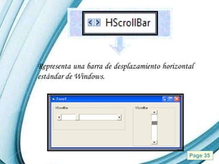 Representa una barra de desplazamiento horizontal
estándar de Windows.




              Powerpoint Templates             Page 35
 
