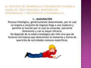 A los 24 mesesCorre bien, sube y baja escalerasAbre puertas sube mueblesHace una torre con 7 cubos, dobla papelesHace frases y escucha cuentos con dibujosManeja bien la cucharaAyuda a vestirse A los 36 mesesAnda en triciclo, se para en un pieHace una torre con 10 cubosDistingue entre sexos y edadesCuenta hasta 3 (objetos)Juega con otros niñosSe lava las manos 