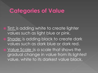 Element of art shape value color texture and | PPTX