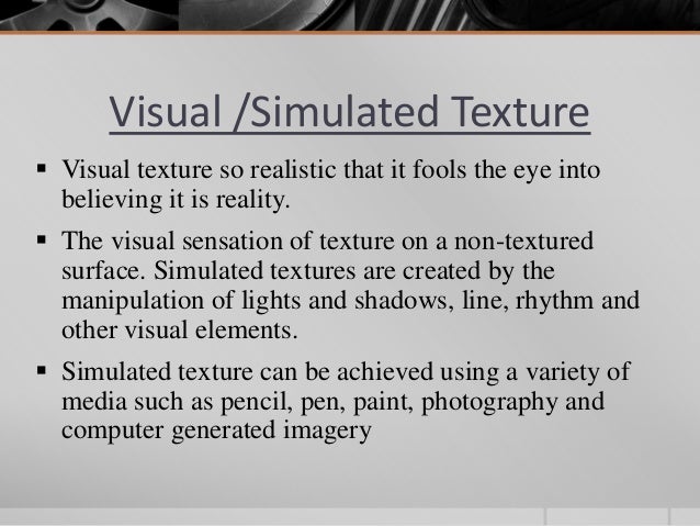 Elements Of Art Texture Definition : Element of design texture