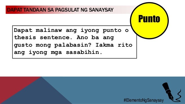 Elemento Ng Sanaysay Slideshare