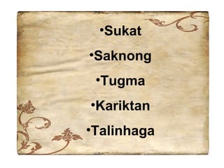 Elemento Ng Tula