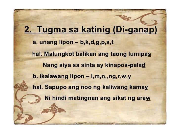 Sukat At Tugma Halimbawa Elemento ng tula