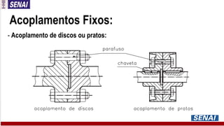 Acoplamentos Fixos:
- Acoplamento de discos ou pratos:
 