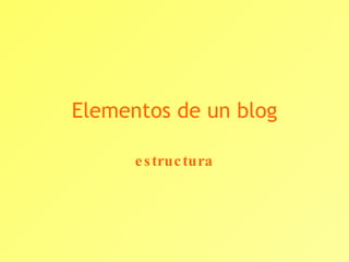 Elementos de un blog estructura 