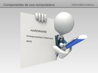 Componentes de una computadora Informática básica
HARDWARE
Componentes internos
BIOS
 