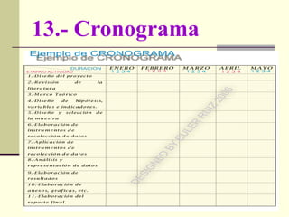 13.- Cronograma 