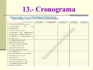 13.- Cronograma 