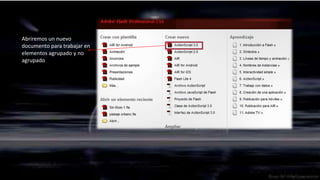 Abriremos un nuevo
documento para trabajar en
elementos agrupado y no
agrupado
 