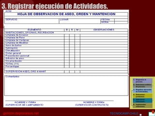 BGC
gestion.deprocesos.net TECNOCAMP.CHILE 23
3. Registrar ejecución de Actividades.
 