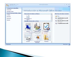 Elementos básicos de Access 2007 | PPTX