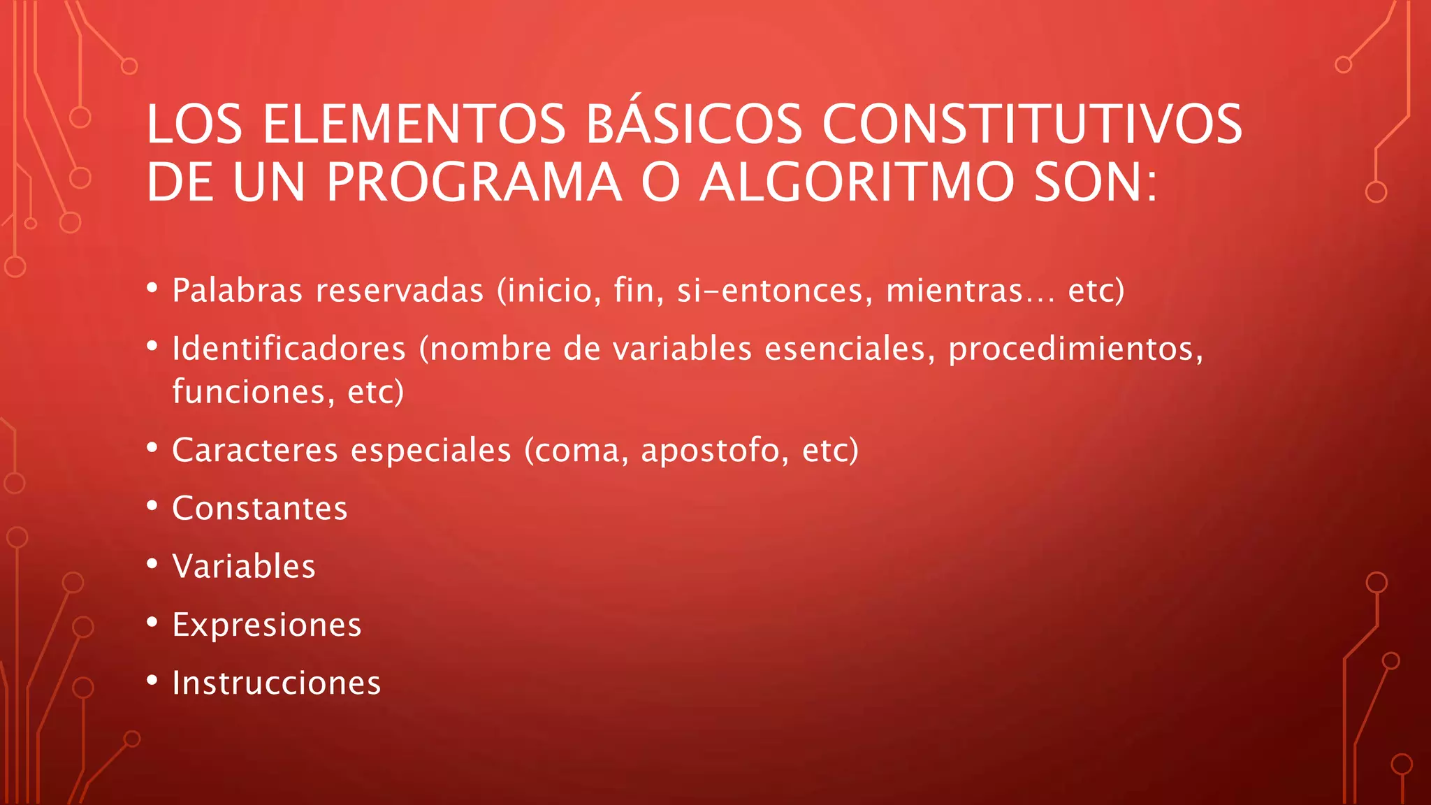 Elementos basicos de un programa | PPTX