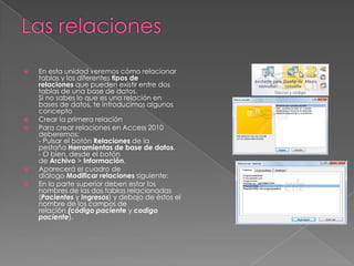 Elementos básicos de access 2010 | PPTX
