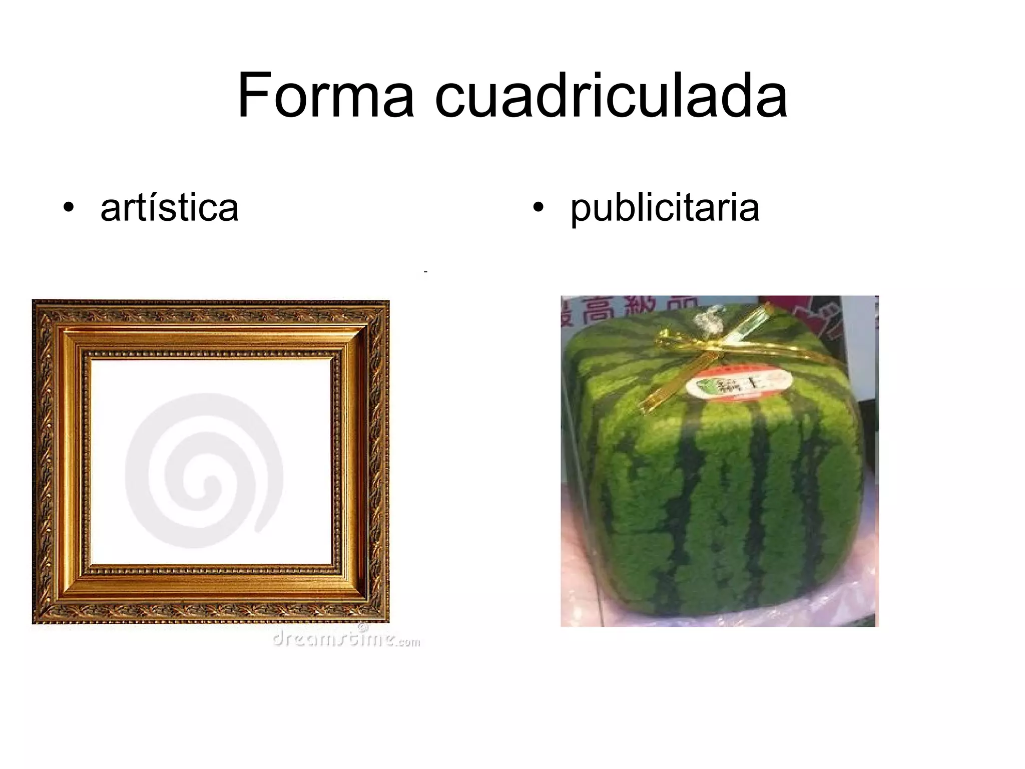 Forma cuadriculada artística publicitaria 