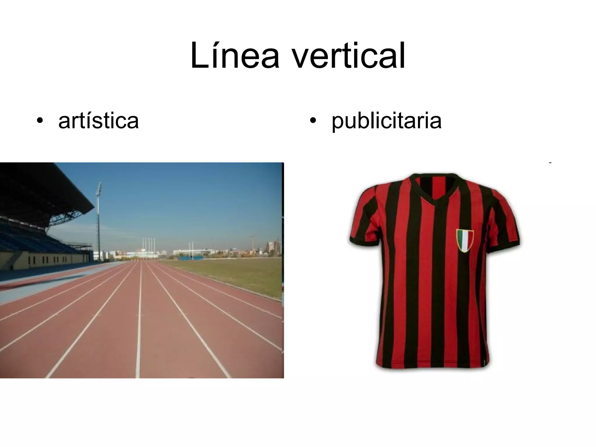 Línea vertical artística publicitaria 