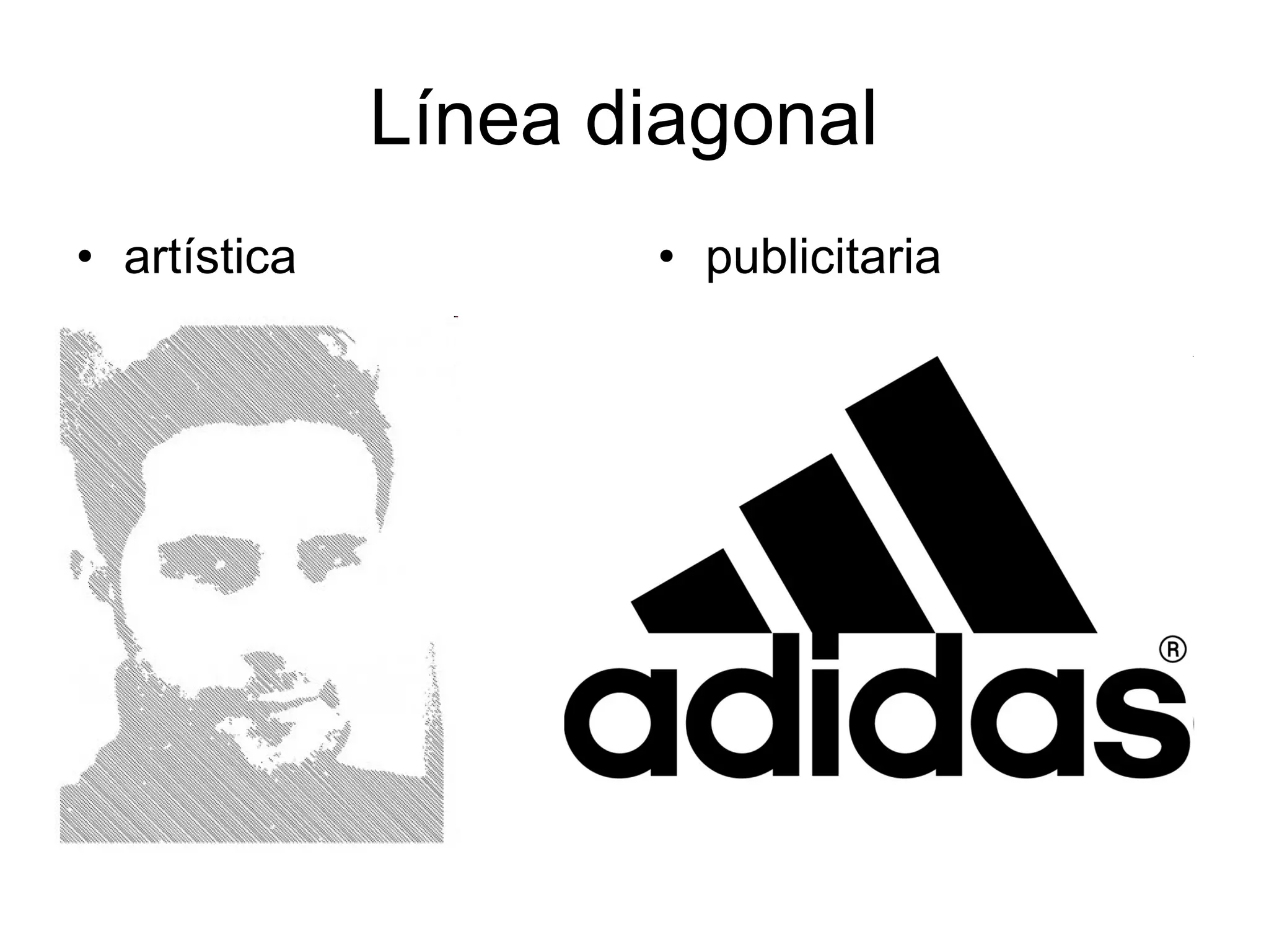 Línea diagonal  artística publicitaria 