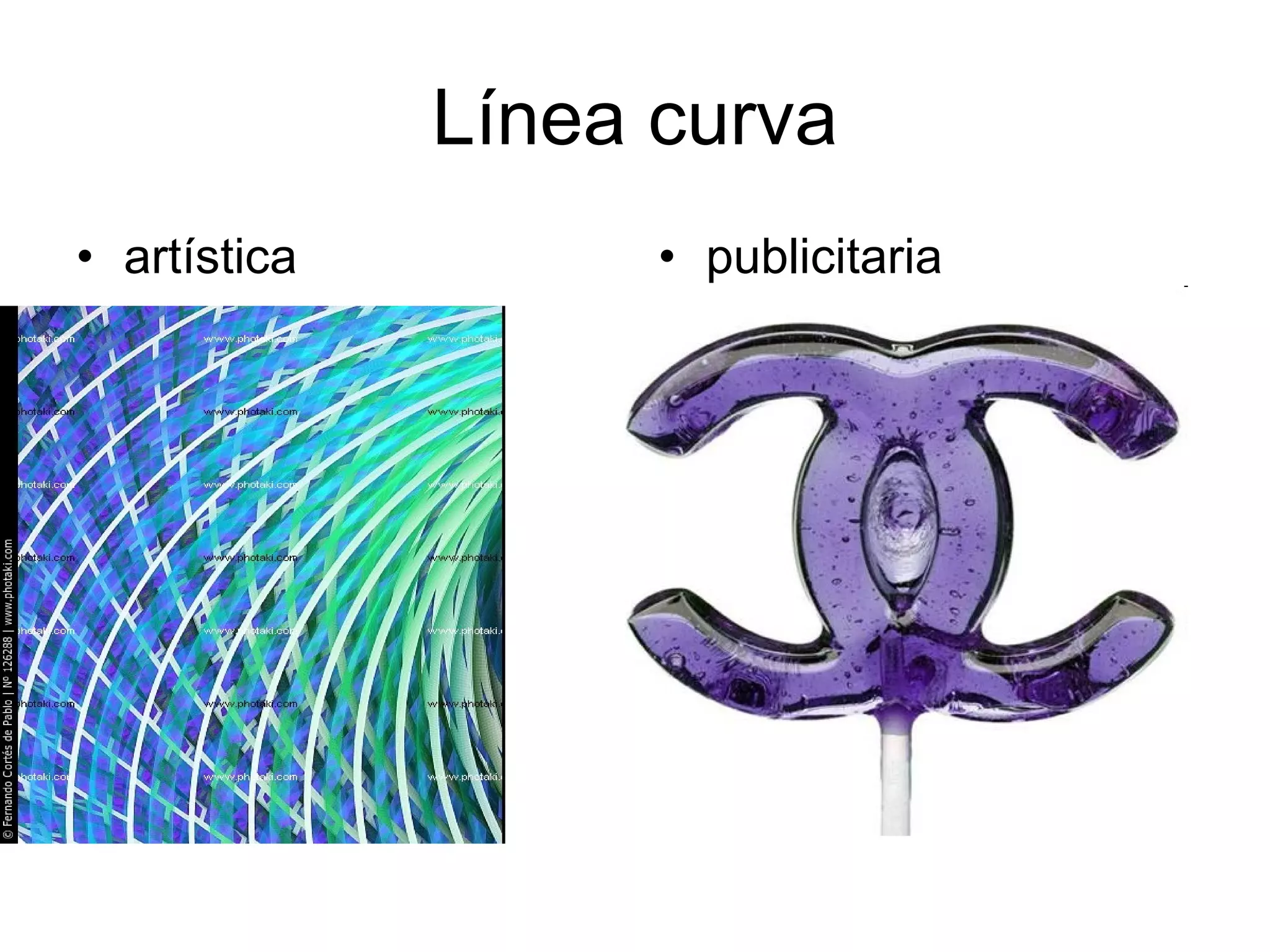 Línea curva artística publicitaria 